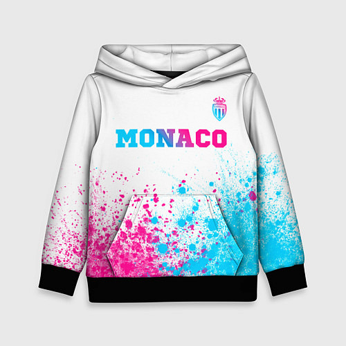 Детская толстовка Monaco neon gradient style посередине / 3D-Черный – фото 1