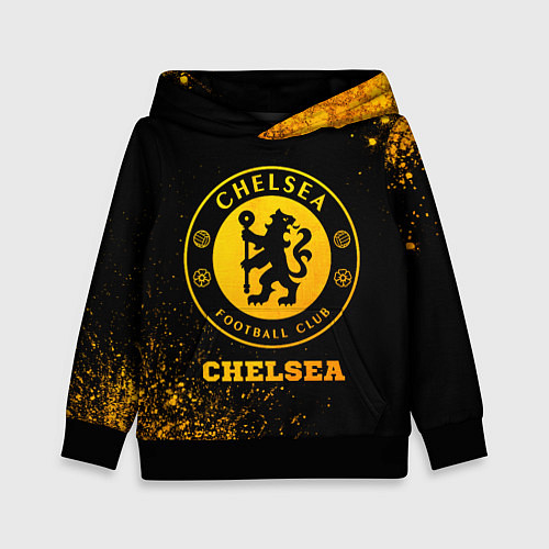 Детская толстовка Chelsea - gold gradient / 3D-Черный – фото 1