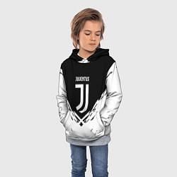 Толстовка-худи детская Juventus sport geometry fc club, цвет: 3D-меланж — фото 2