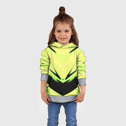 Толстовка-худи детская Geometry stripes кислотный стиль, цвет: 3D-меланж — фото 2