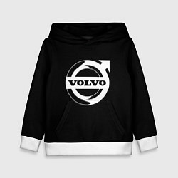 Толстовка-худи детская Volvo white logo, цвет: 3D-белый