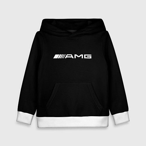Детская толстовка Amg logo white / 3D-Белый – фото 1