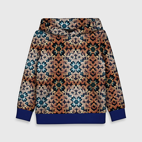 Детская толстовка Паттерн luxury узоры / 3D-Синий – фото 1
