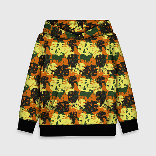 Детская толстовка Размалеванные черепа / 3D-Черный – фото 1