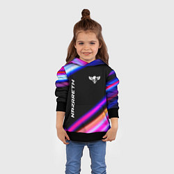 Толстовка-худи детская Nazareth neon rock lights, цвет: 3D-черный — фото 2