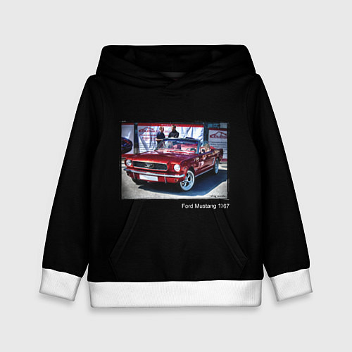 Детская толстовка Ford Mustang кабриолет модель 1967 года / 3D-Белый – фото 1