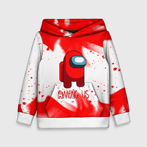 Детская толстовка Амонг ас красный огонь / 3D-Белый – фото 1