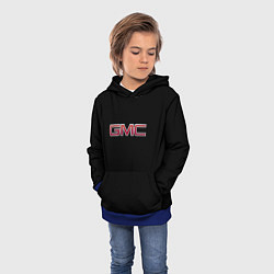 Толстовка-худи детская GMC logo, цвет: 3D-синий — фото 2