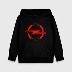 Толстовка-худи детская Opel red logo, цвет: 3D-черный