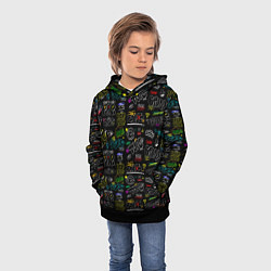 Толстовка-худи детская Rap hip hop, цвет: 3D-черный — фото 2