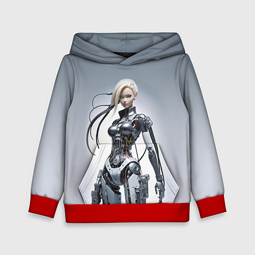 Детская толстовка Barbie - cyber warrior / 3D-Красный – фото 1