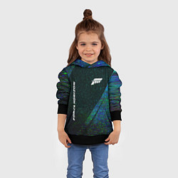 Толстовка-худи детская Forza Horizon glitch blue, цвет: 3D-черный — фото 2