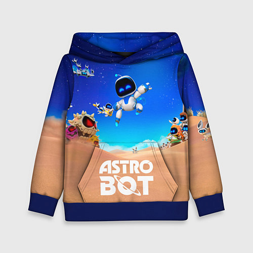Детская толстовка Astro bot персонажи / 3D-Синий – фото 1