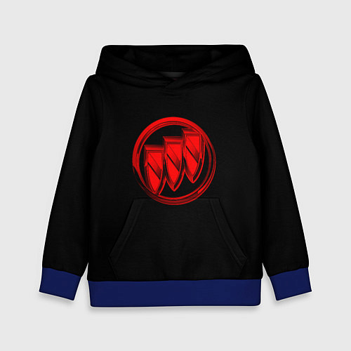 Детская толстовка Buick red logo / 3D-Синий – фото 1