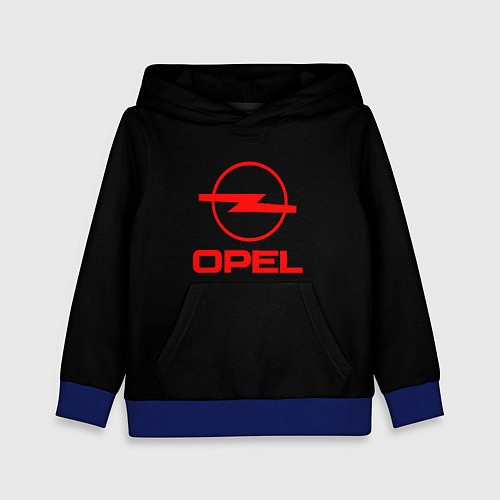 Детская толстовка Opel red logo auto / 3D-Синий – фото 1