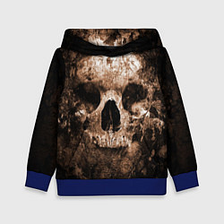 Толстовка-худи детская Wood skull, цвет: 3D-синий