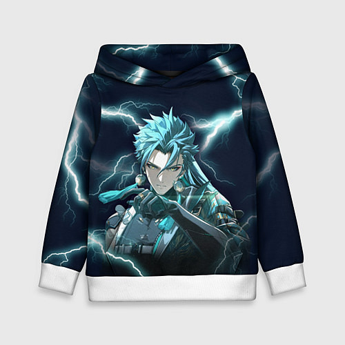 Детская толстовка Джиян - Грозовые волны / 3D-Белый – фото 1