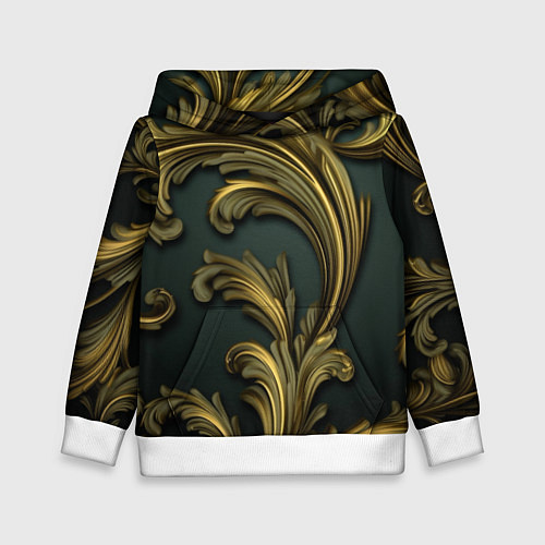 Детская толстовка Золотые старые темные узоры / 3D-Белый – фото 1