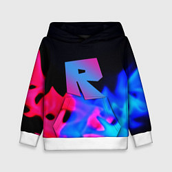 Детская толстовка Roblox neon flame