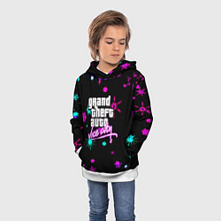 Толстовка-худи детская GTA winter neon, цвет: 3D-белый — фото 2