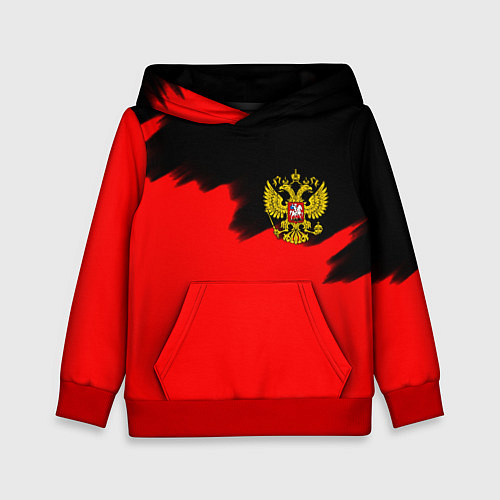 Детская толстовка Россия красные краски / 3D-Красный – фото 1