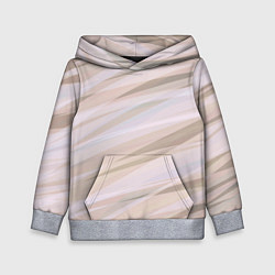 Толстовка-худи детская Бежевый абстрактные полосы, цвет: 3D-меланж