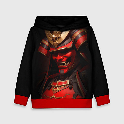 Детская толстовка Демон самурай Они - красный / 3D-Красный – фото 1