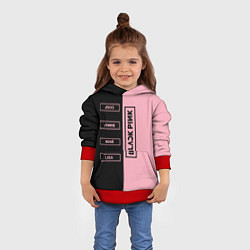 Толстовка-худи детская Blackpink южнокорейская группа, цвет: 3D-красный — фото 2
