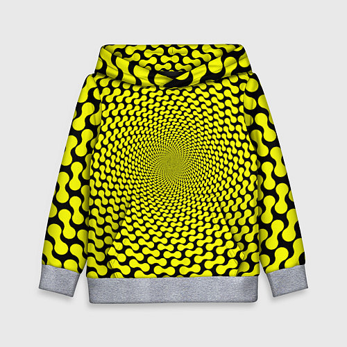 Детская толстовка Ядовитая геометрическая иллюзия / 3D-Меланж – фото 1