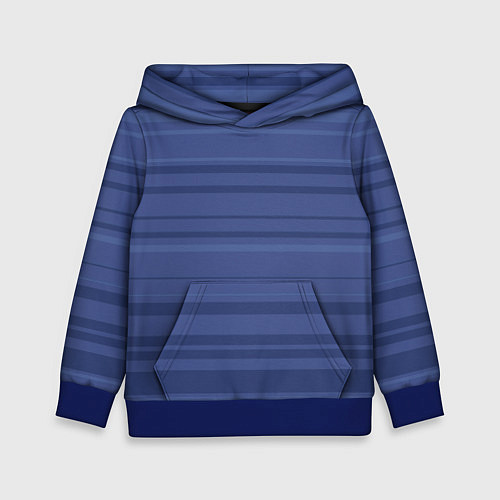 Детская толстовка Синий простые полосы / 3D-Синий – фото 1