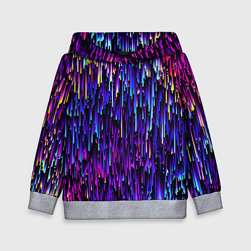 Детская толстовка Радужный дождь / 3D-Меланж – фото 1