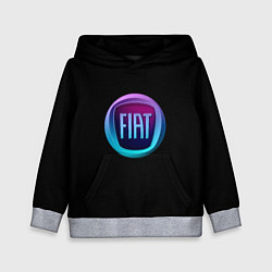 Толстовка-худи детская FIAT logo neon, цвет: 3D-меланж