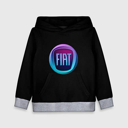 Детская толстовка FIAT logo neon / 3D-Меланж – фото 1