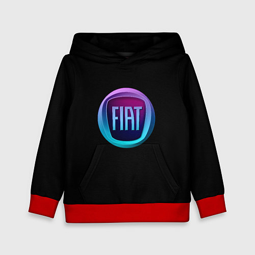 Детская толстовка FIAT logo neon / 3D-Красный – фото 1