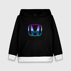 Толстовка-худи детская Honda neon logo, цвет: 3D-белый