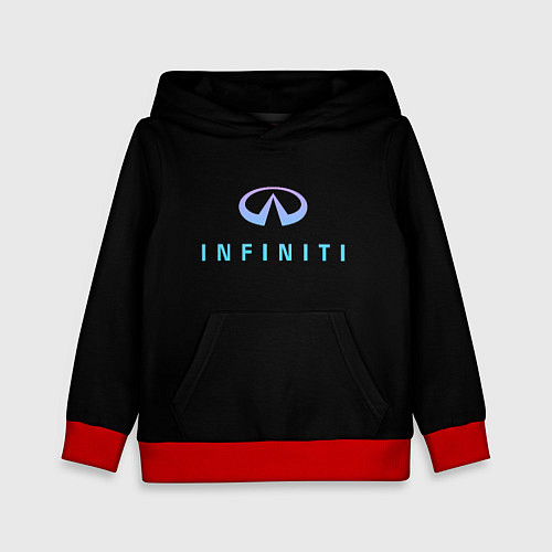 Детская толстовка Infiniti logo neon / 3D-Красный – фото 1