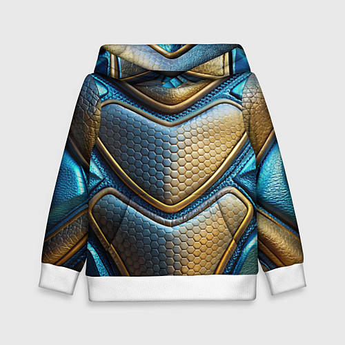 Детская толстовка Объемный футуристический текстурный костюм из кожи / 3D-Белый – фото 1