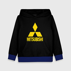 Толстовка-худи детская Mitsubishi logo yelow, цвет: 3D-синий