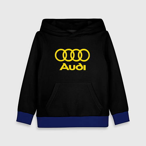 Детская толстовка Audi logo yellow / 3D-Синий – фото 1