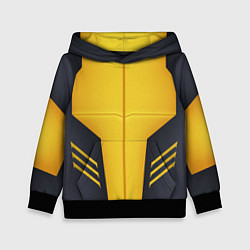 Толстовка-худи детская Чёрно-жёлто верх костюма, цвет: 3D-черный