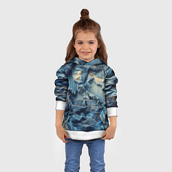 Толстовка-худи детская Denim rags - fashion trend, цвет: 3D-белый — фото 2