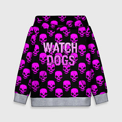 Толстовка-худи детская Watch dogs neon skull, цвет: 3D-меланж