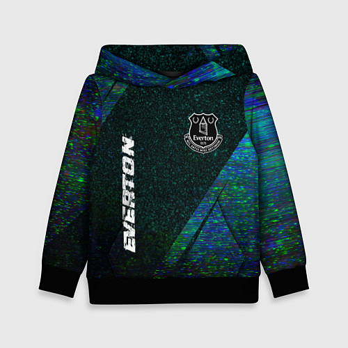 Детская толстовка Everton glitch blue / 3D-Черный – фото 1