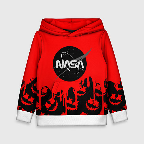 Детская толстовка Marshmello x Nasa red / 3D-Белый – фото 1