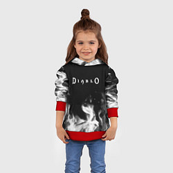 Толстовка-худи детская Diablo fire black, цвет: 3D-красный — фото 2