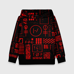 Толстовка-худи детская Twenty one pilots pattern rock, цвет: 3D-черный