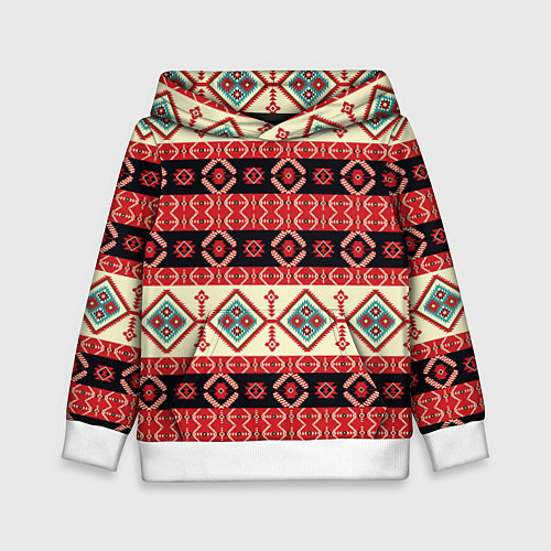 Детская толстовка Этнический геометрический узор / 3D-Белый – фото 1