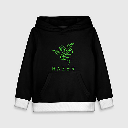 Детская толстовка Razer logo brend / 3D-Белый – фото 1