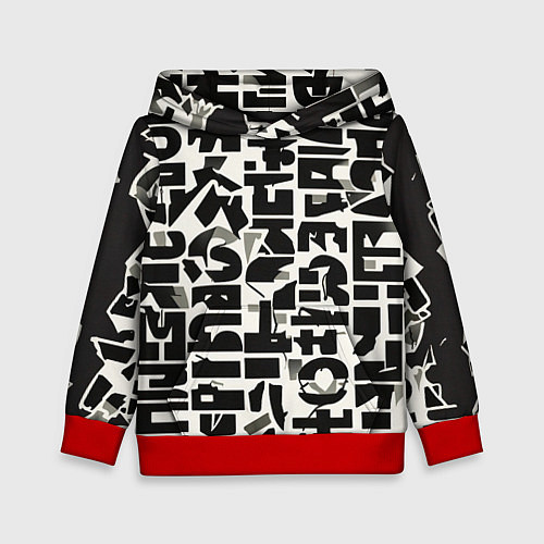 Детская толстовка Тайные знаки / 3D-Красный – фото 1