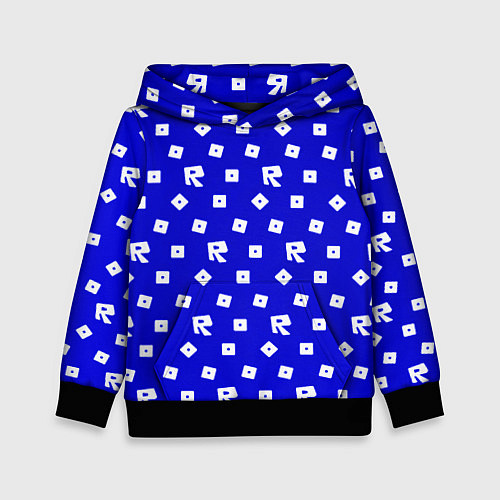Детская толстовка Roblox blue pattern / 3D-Черный – фото 1